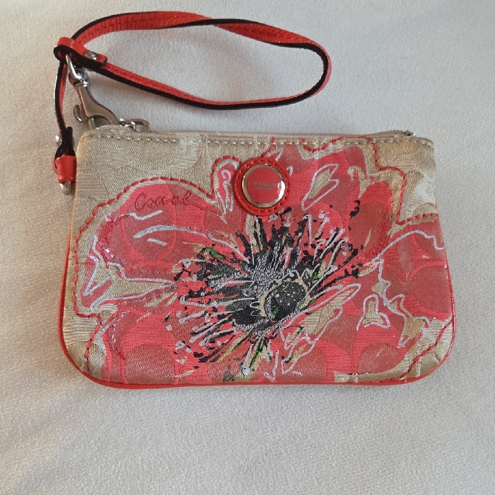 Coach Floral Vintage Wristlet